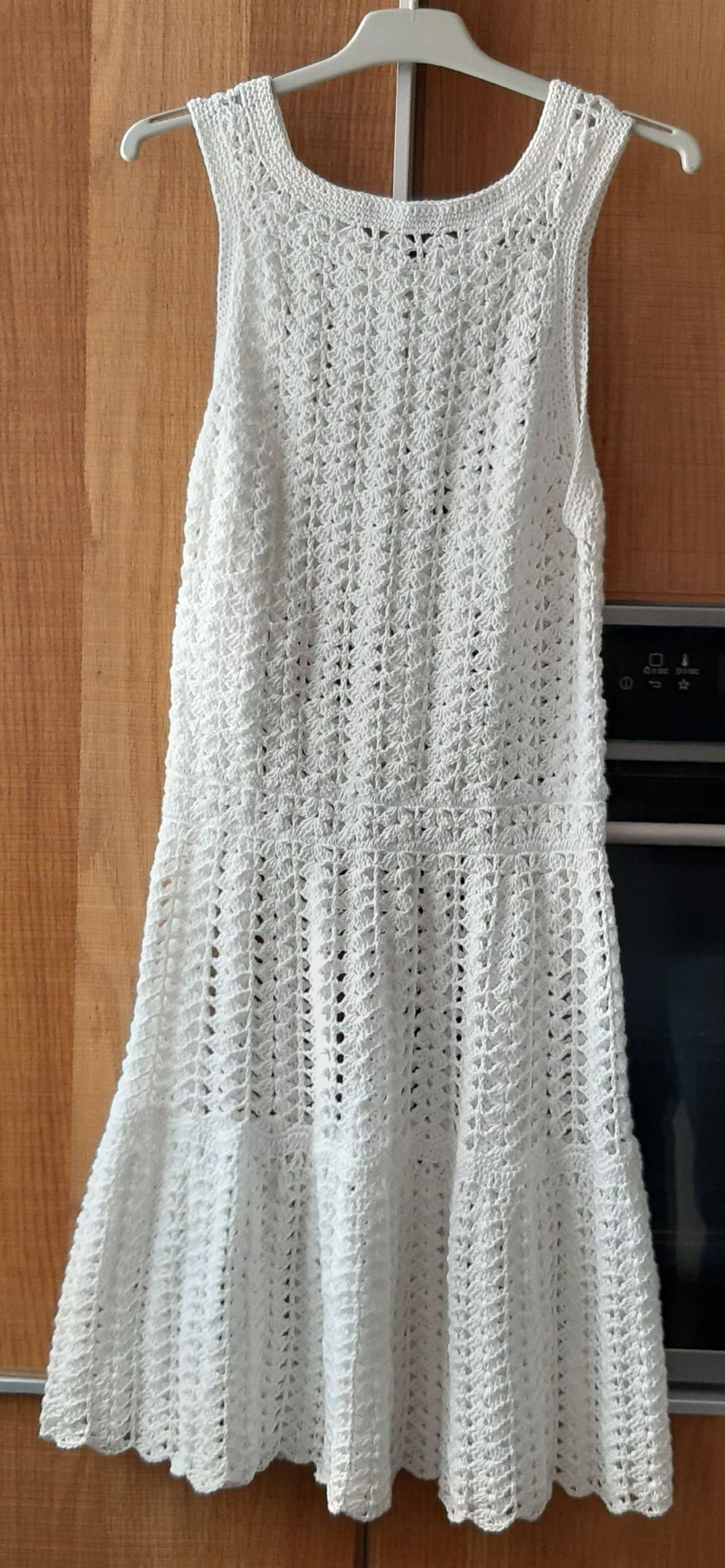 Vestido de verano blanco hecho a mano con ganchillo T.40/42 – photo 3